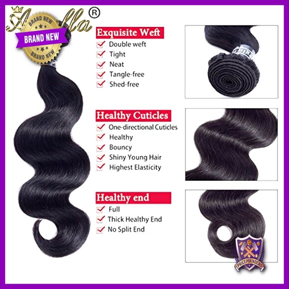 22-20-18 Inch Body Wave Human Hair Extensions 3 Bundles Virgin Brazilian main image 4